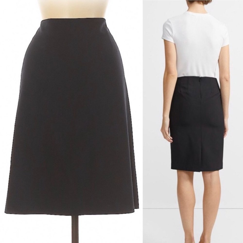 THEORY black wool pencil skirt size 4